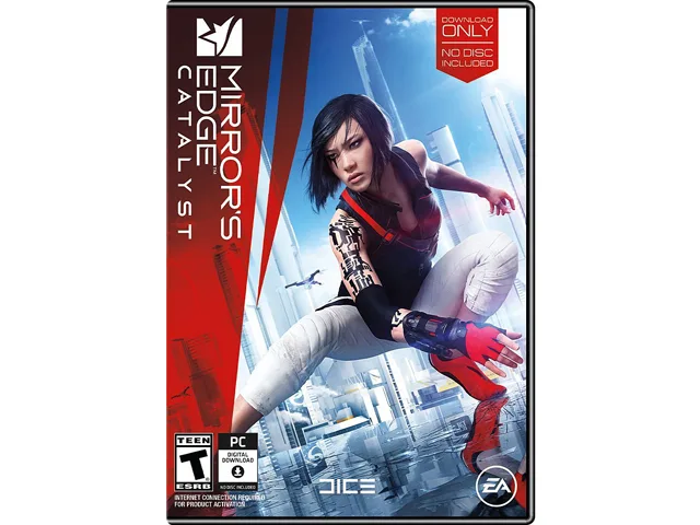 Standard PC DVD game case with Mirror's Edge Catalyst cover art