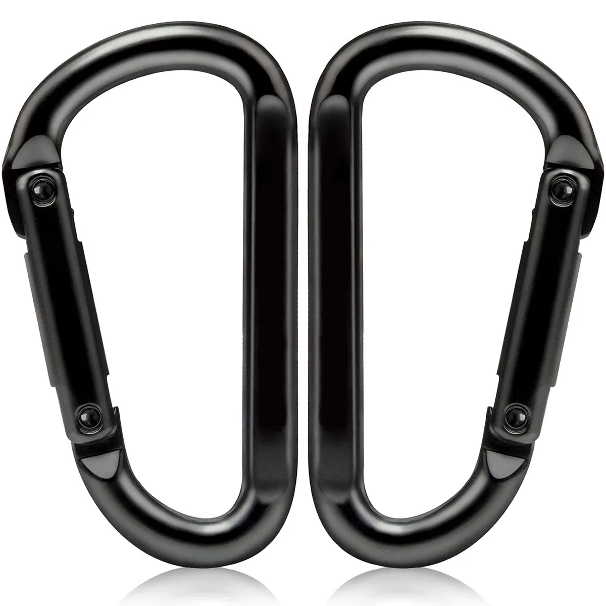 EZYA 3" Iron Carabiner D-Shape 860lbs Black — product photo