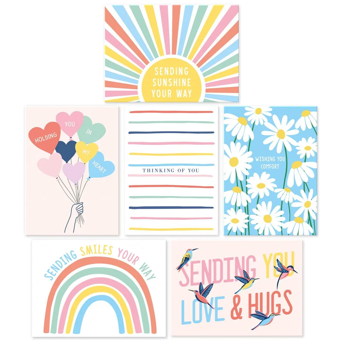 Boxed set of 24 greeting cards with envelopes, natural finish