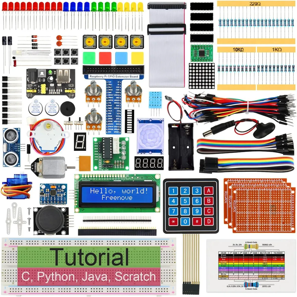 BFKK BFKK Ultimate Starter Kit for Raspberry Pi 5 4 B 3 B+ 400, 223 Items, 104 Projects — product photo