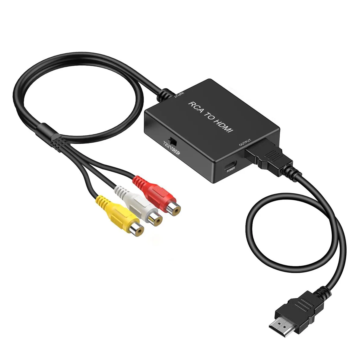  Uzifhdhi Uzi-RCA01 RCA to HDMI media converter with 1.3 ft RCA cable — product photo