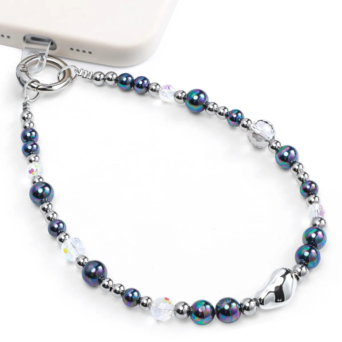  Cymoyak Beaded Wrist Strap Lanyard with Tether Tab (Colorful) — product photo