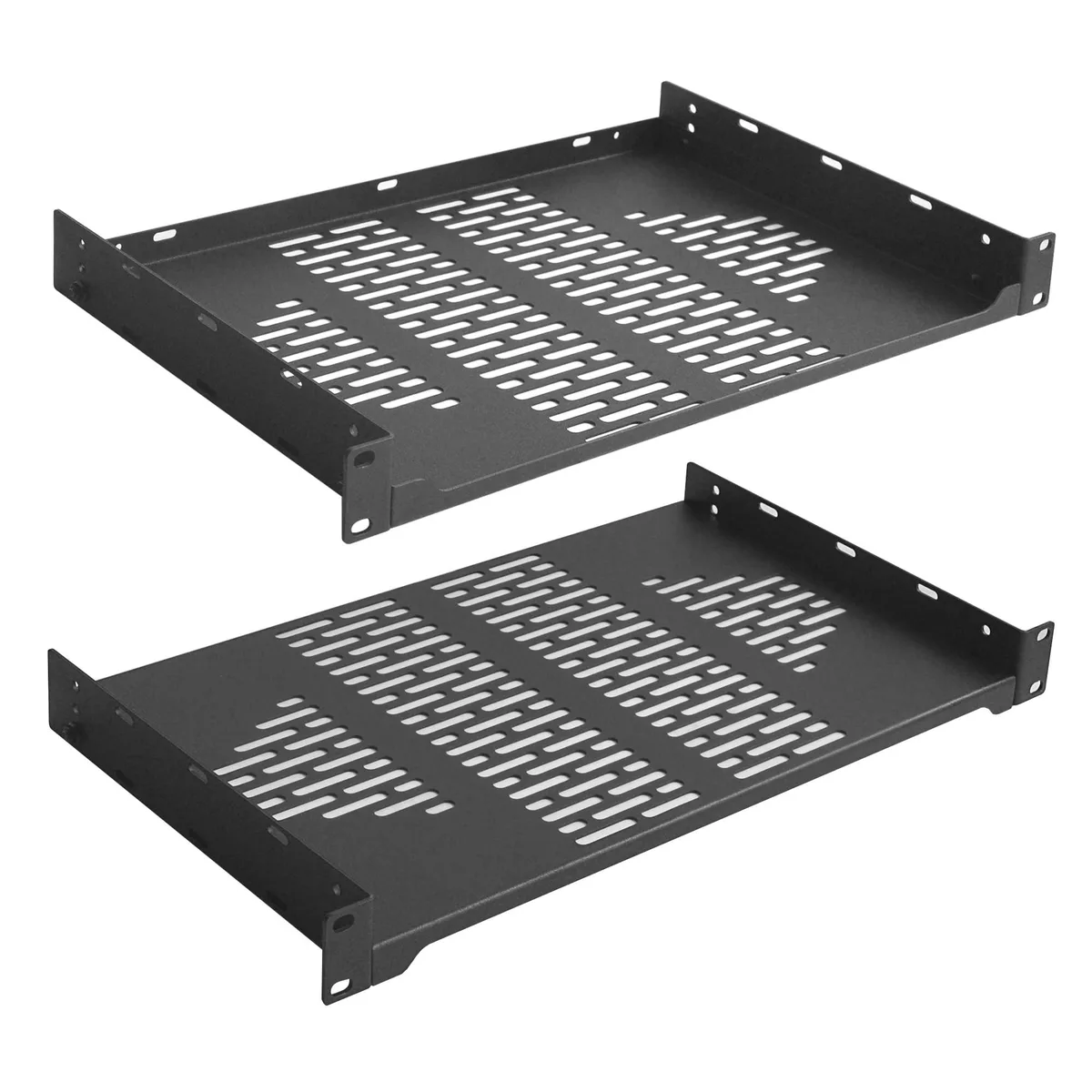 RIVECO RP2502 10" 1U Vented Cantilever Rack Shelf 2-Pack — product photo