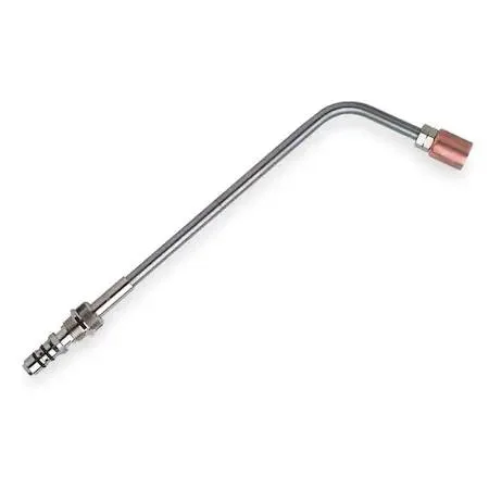 Brass heating tip, 15.75 inches long, multi-flame tube and head design
