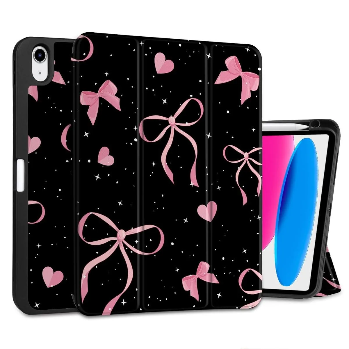 KW-Commerce KW-Commerce 2 in 1 Accessory iPad 11 10.9 Pink Ribbons Bows — product photo
