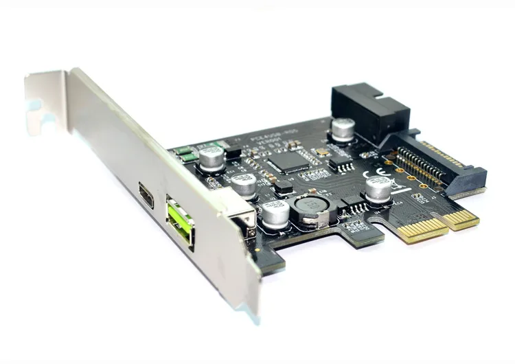 TeKit TeKit PCE4USB-R05 USB 3.1 Type-C expansion card with 19PIN front riser and 2.4A fast charge — product photo