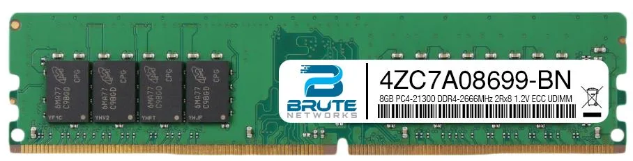 Brute Networks Brute Networks 16GB DDR4 2666MHz ECC UDIMM 2Rx8 1.2V 288-Pin — product photo
