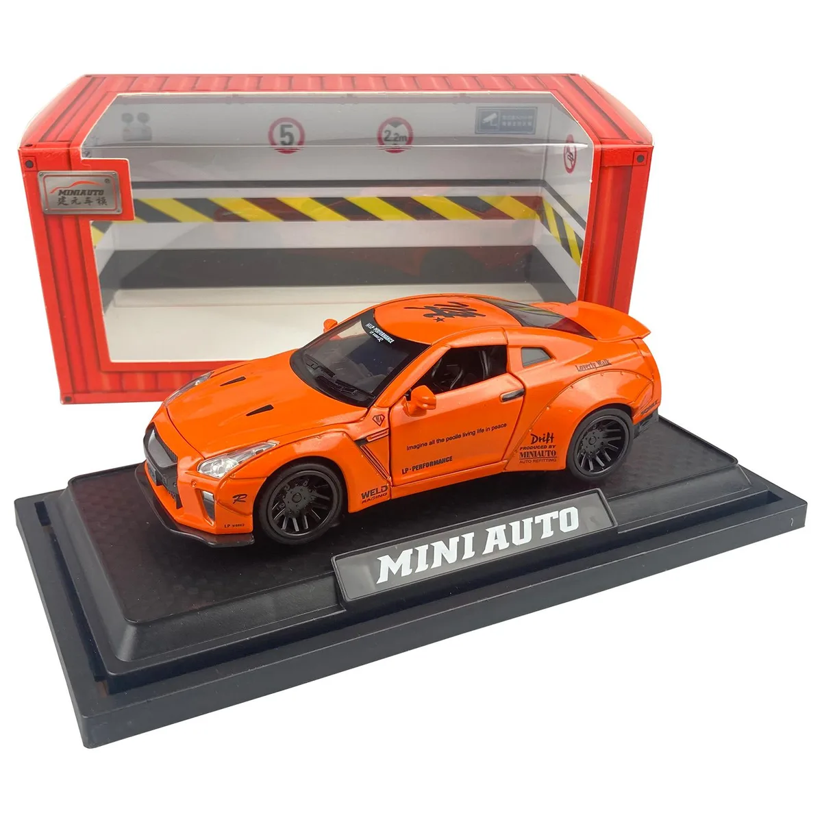 MiniAuto MiniAuto 1:32 Nissan GTR R35 Nismo Widebody Diecast Vehicle (Orange) — product photo