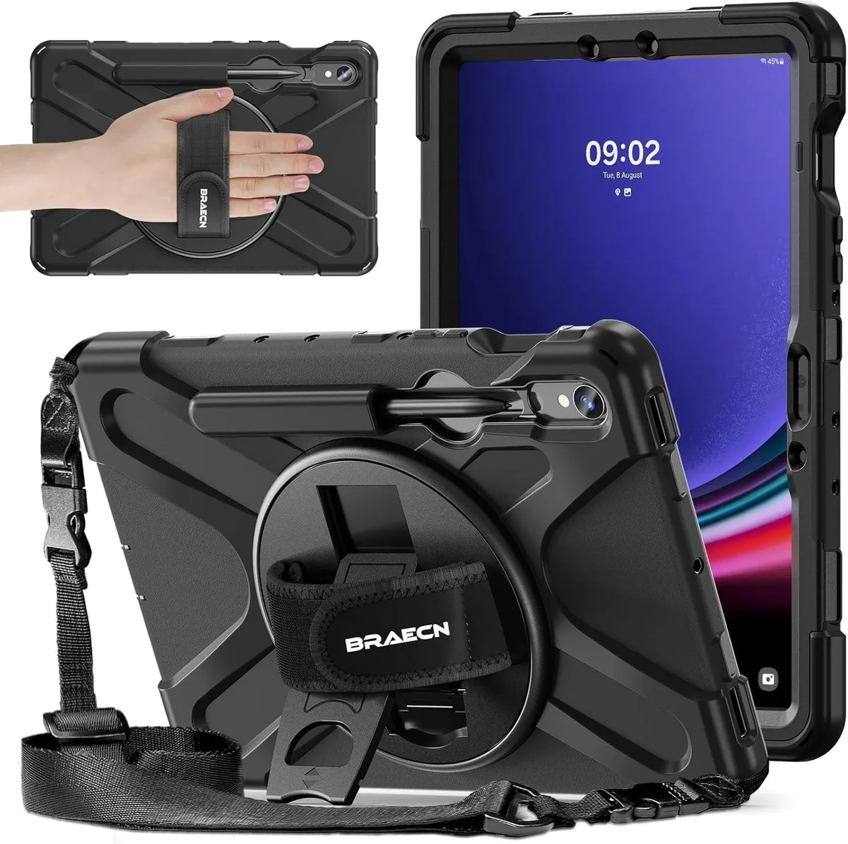 Kootion Kootion Tablet Case 10.9 &amp; 11 inch Galaxy Tab S10 Lite FE S9 S8 S7 Black — product photo