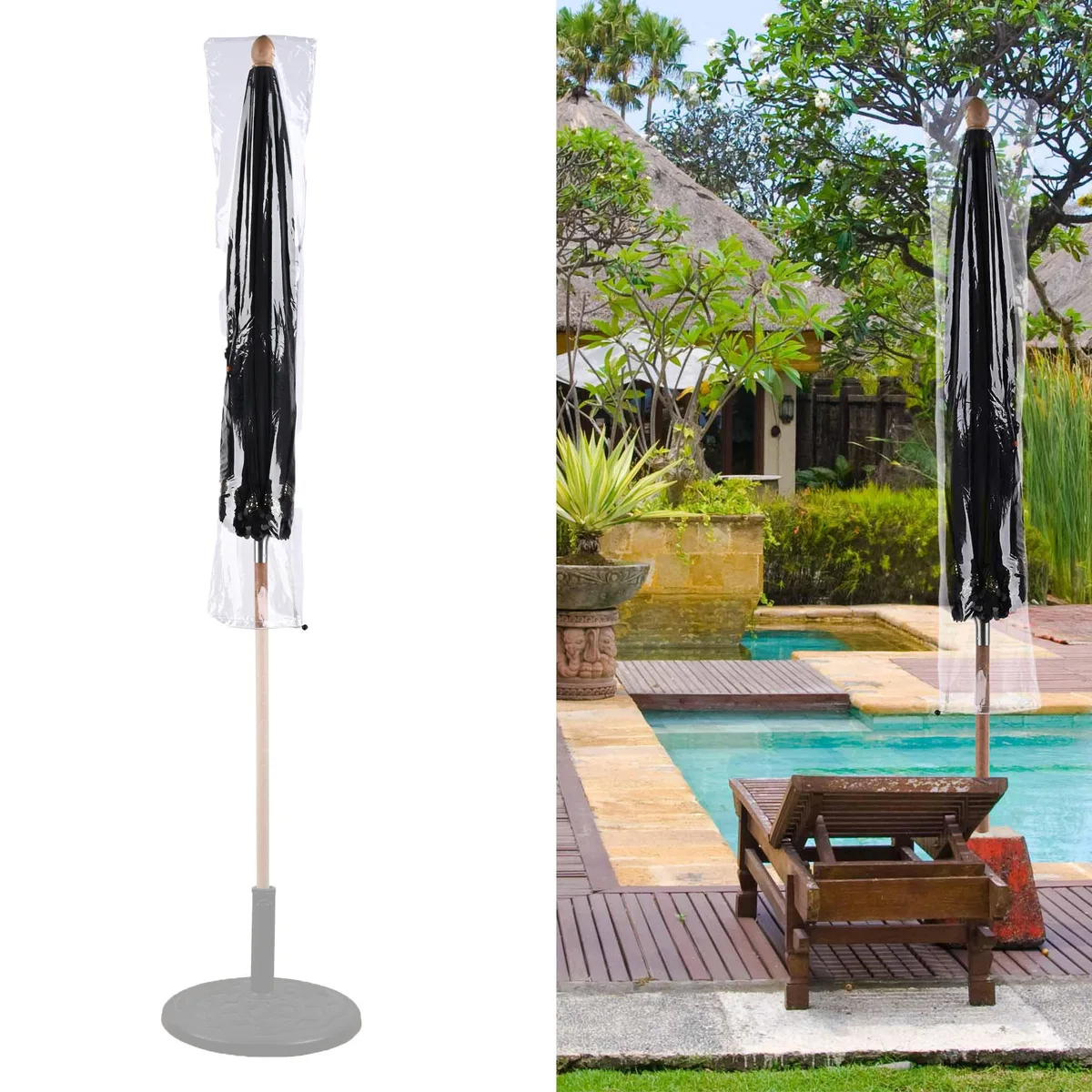 Yescom USA, Inc. Yescom USA, Inc. 07UCB002-PVC8-08 White 8 Ft Patio Umbrella Cover — product photo