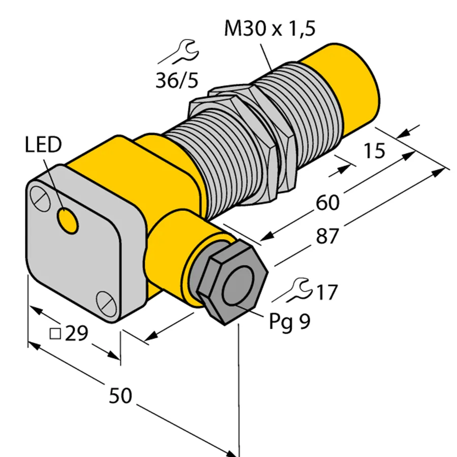 Turck Turck NI15-G30SK-AP6X2 inductive sensor M30 × 1.5 15mm range — product photo