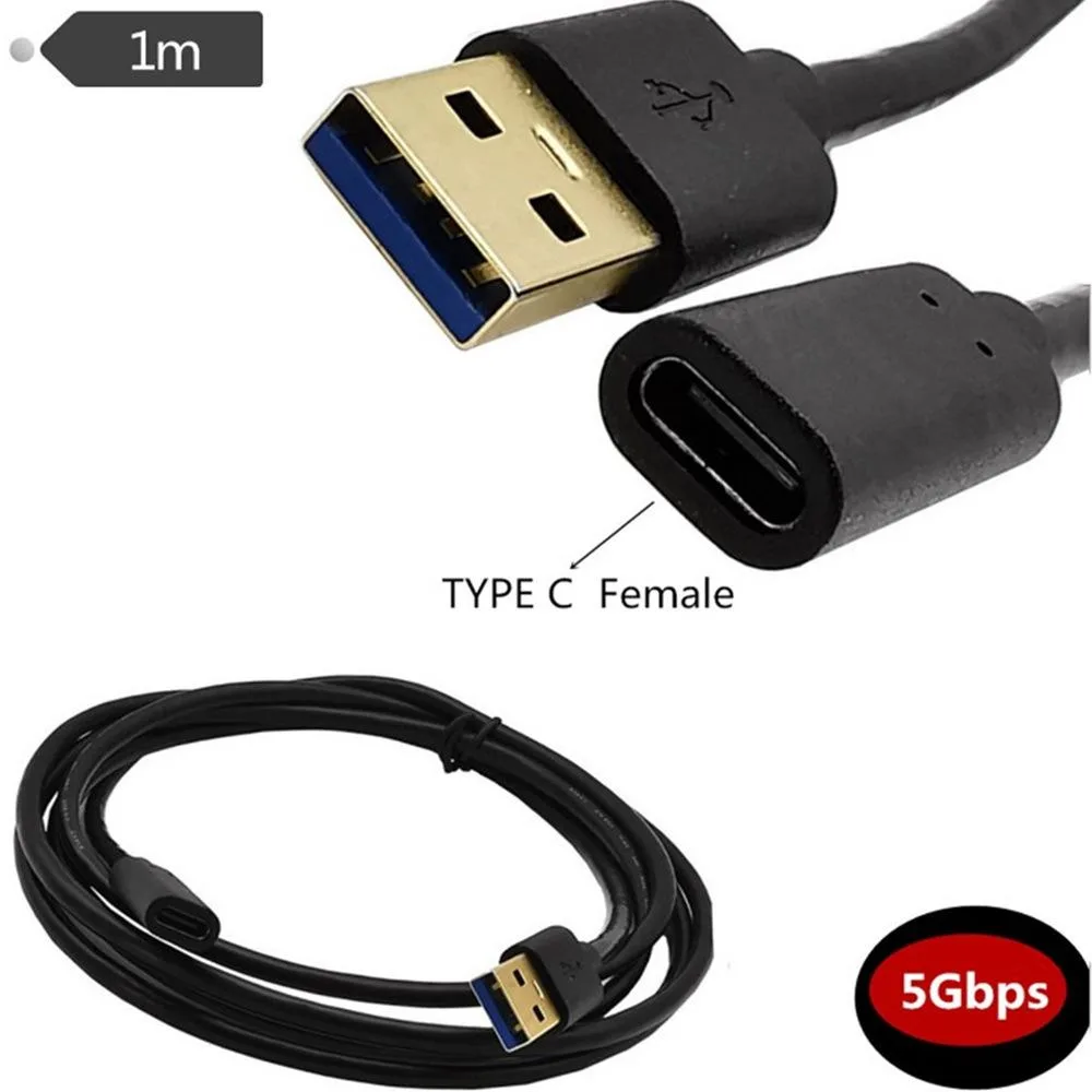 TeKit TeKit USB 3.0 Type A Male to USB 3.0 Type C Female Converter 30CM — product photo