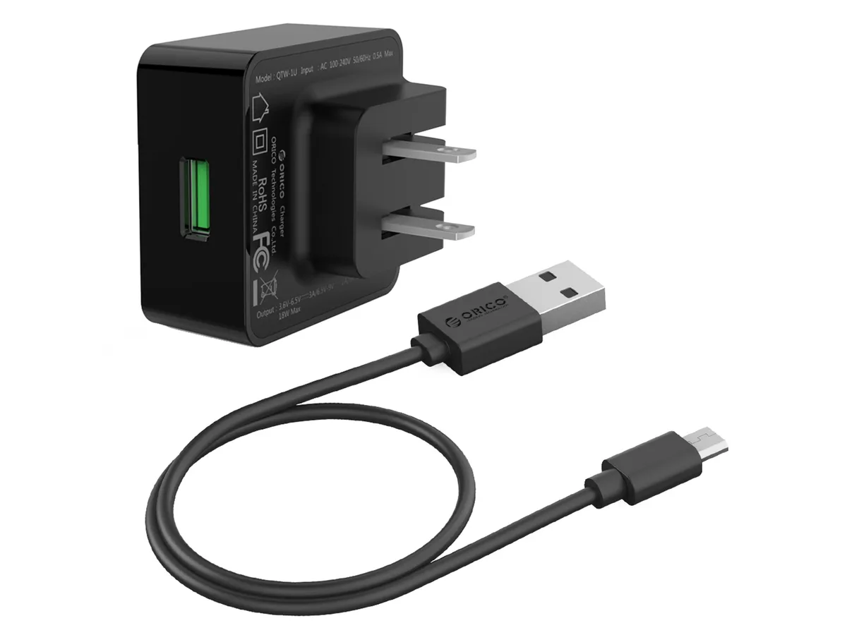 Orico Orico QTW-1U-US-BK 18W QC 3.0 USB Wall Charger Black — product photo