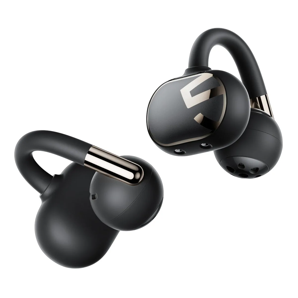 SoundPEATS Clip1 Open-Ear Clip-On Earbuds Black 12mm LDAC Dolby Bluetooth 5.4 40H IPX5 55.5g — product photo