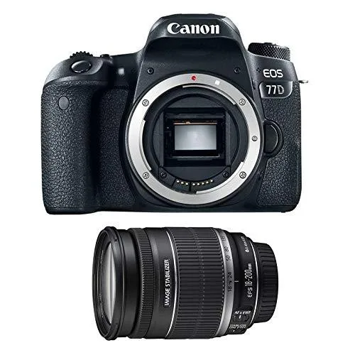 Canon Canon EOS 77D 24.2MP DSLR Kit with 18-200mm f/3.5-5.6 IS Lens — product photo