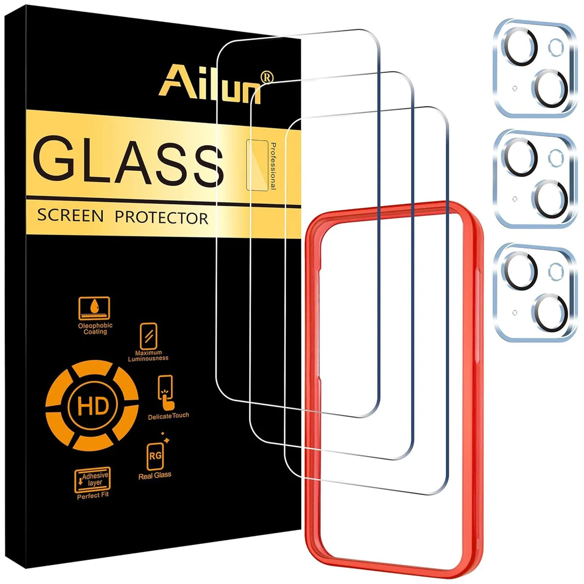  Ailun Screen &amp; Lens Protector Pack for iPhone 15 6.1 inch — product photo