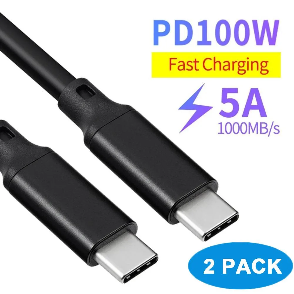 LUOM LUOM PD100W USB cable 6.6ft 2-pack 20Gbps 100W 4K 60Hz — product photo