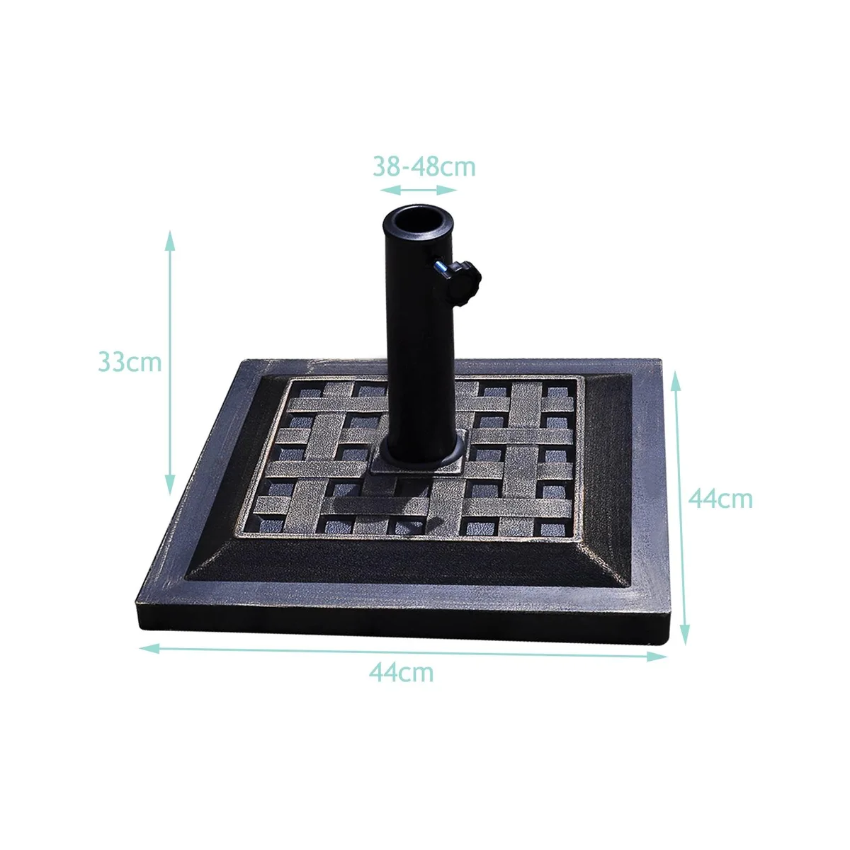 SlickBlue SlickBlue 17.5" Square Umbrella Base Bronze 30 lbs — product photo