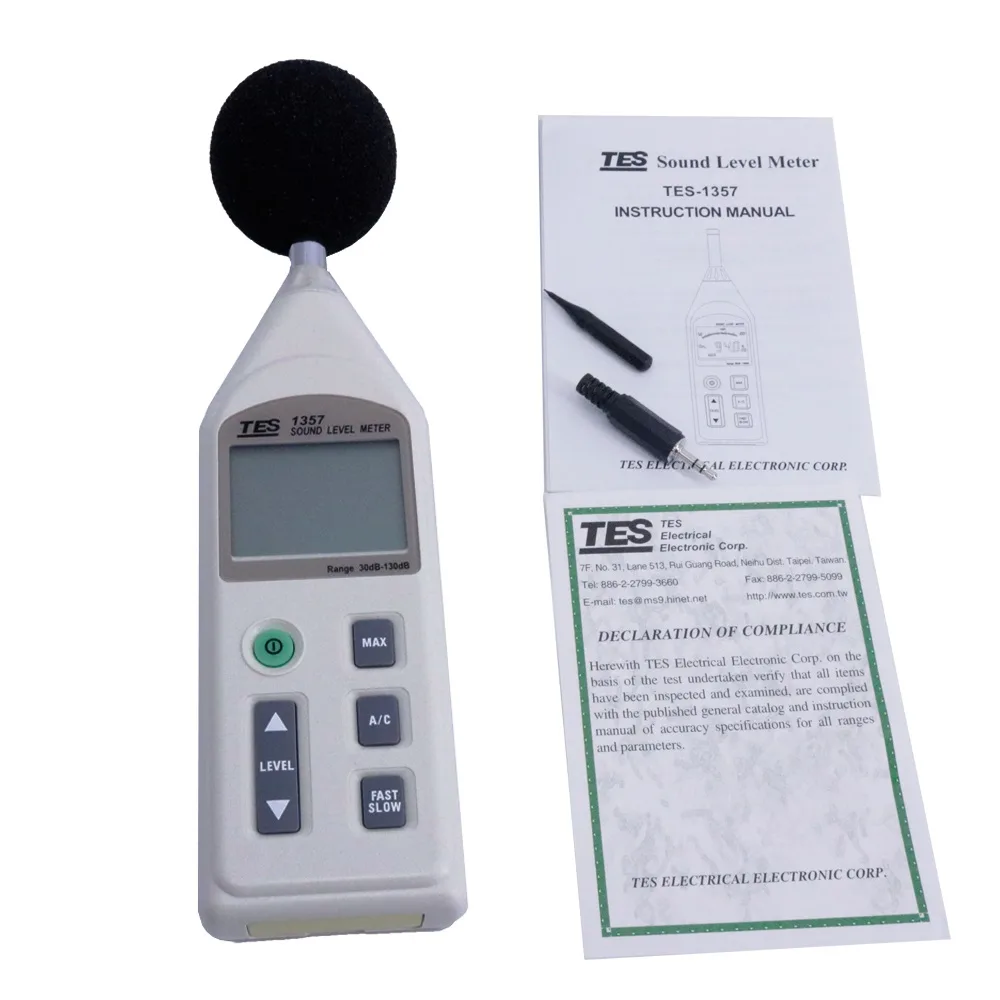 TES Electrical Electronic Corp. TES Electrical Electronic Corp. 1357 Sound Level Meter 30-130dB electrician tool — product photo