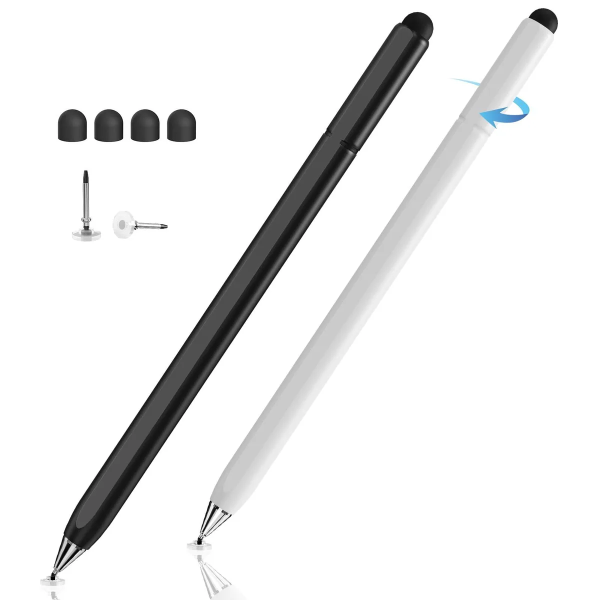  Accokids 2-in-1 Stylus Magnetic Rotate Design Black/White — product photo