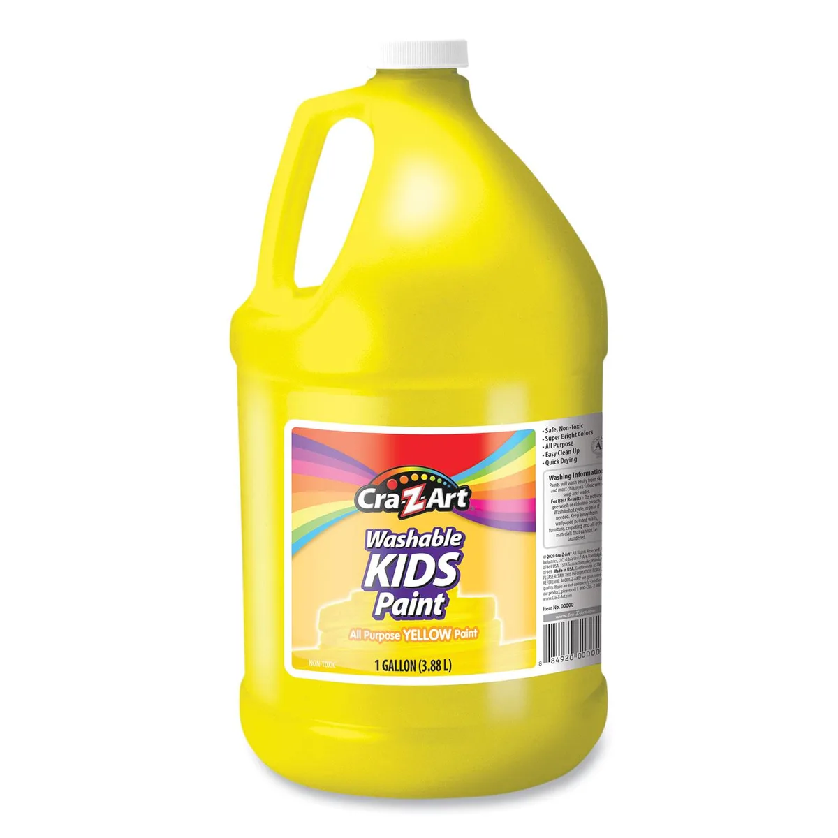 Cra-Z-Art Cra-Z-Art Washable Kids Paint Yellow 1 gal Bottle 760042 — product photo