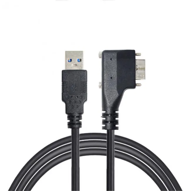 Cablecc Cablecc 90° Left-Angled Micro USB 3.0 Dual-Screw Cable — product photo
