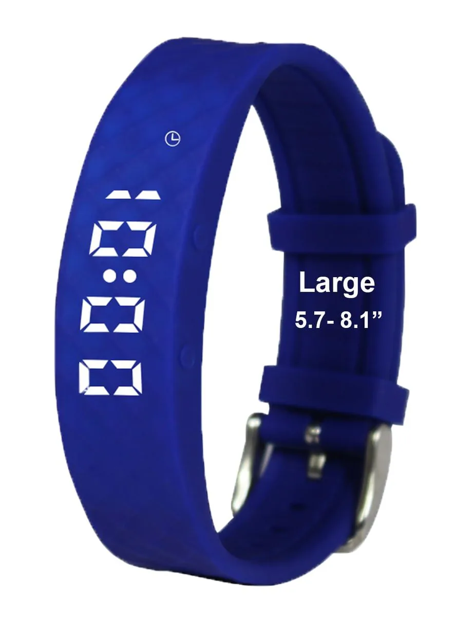 e-vibra W15 Vibrating Alarm Watch Royal Blue Large 15 Alarms — product photo