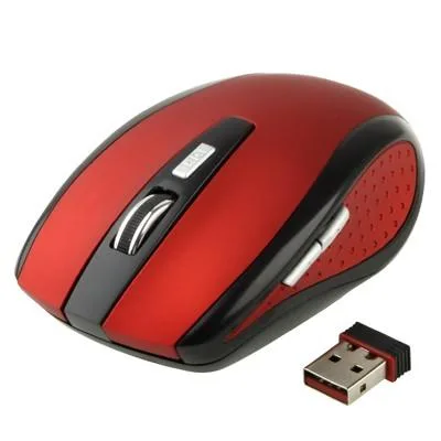allentian allentian Wireless Optical Mouse 2.4 GHz 800 1600 DPI Red — product photo