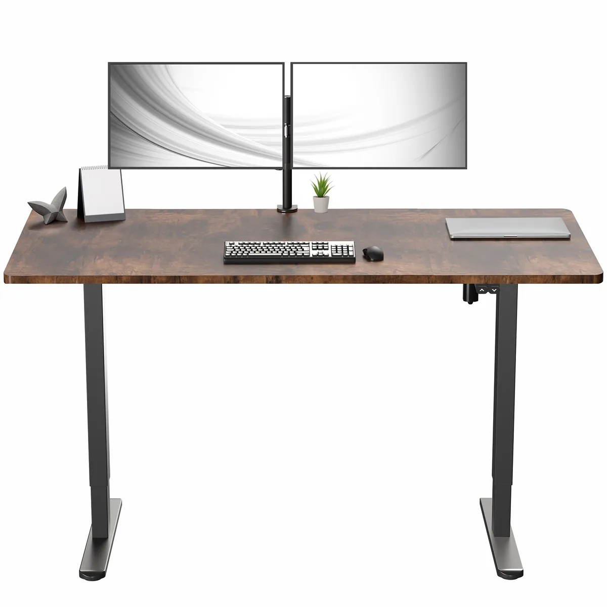 VIVO VIVO Electric Standing Desk 60 x 30 Vintage Brown/Black — product photo