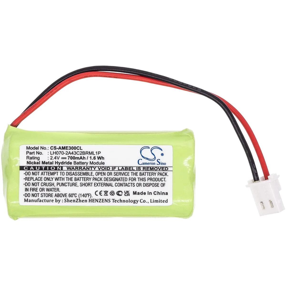  Cameron Sino 700mAh 2.4V cell phone battery — product photo