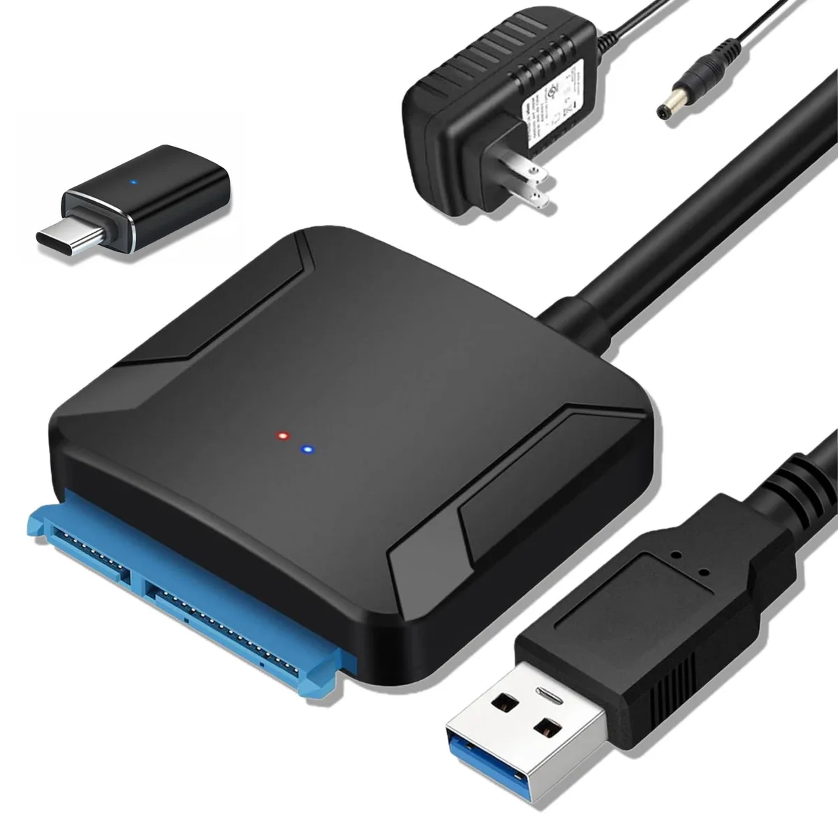 DOCTOR METAL DOCTOR METAL SATA to USB 3.0 Adapter 2.5" 3.5" HDD SSD Power Supply — product photo