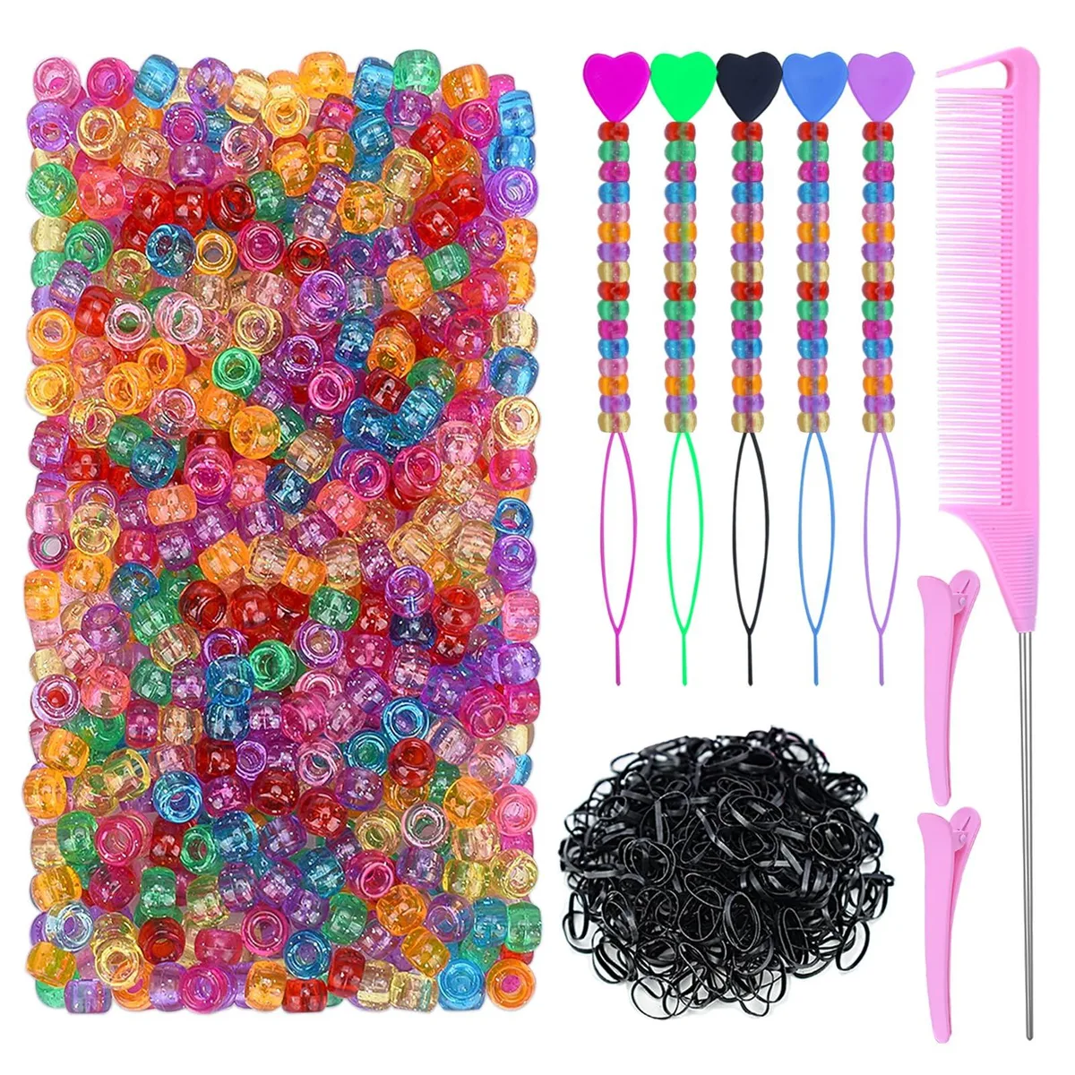  Ningrou 876-12 1008 Pcs Hair Beads Kit — product photo