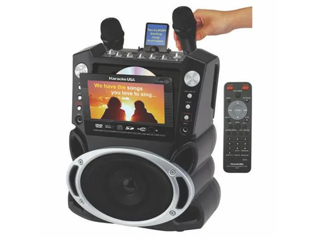Emerson Emerson GF829 portable audio karaoke system 7" screen 15W 8.2lb — product photo