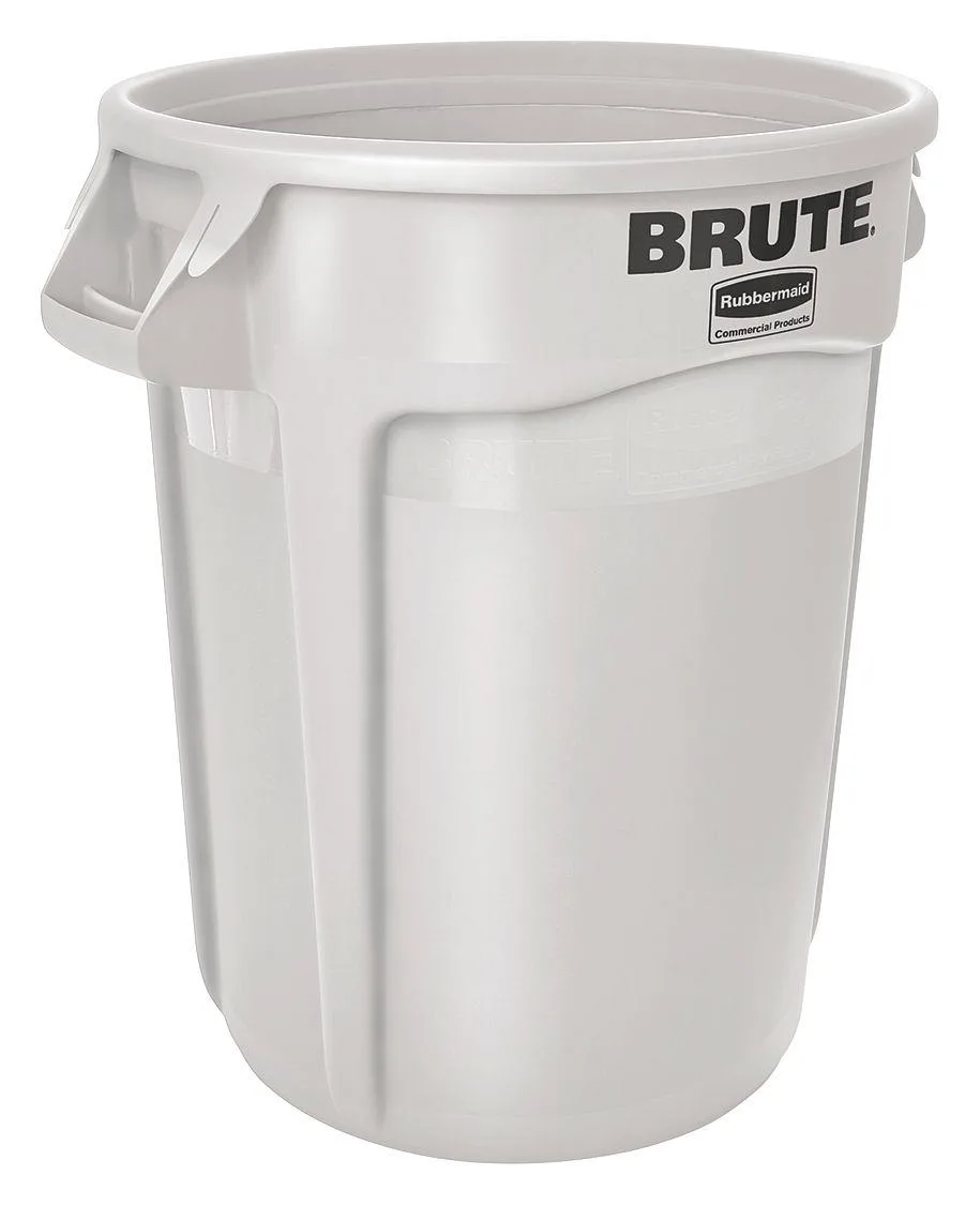 Rubbermaid Rubbermaid 20 gal Round Trash Can Plastic White — product photo