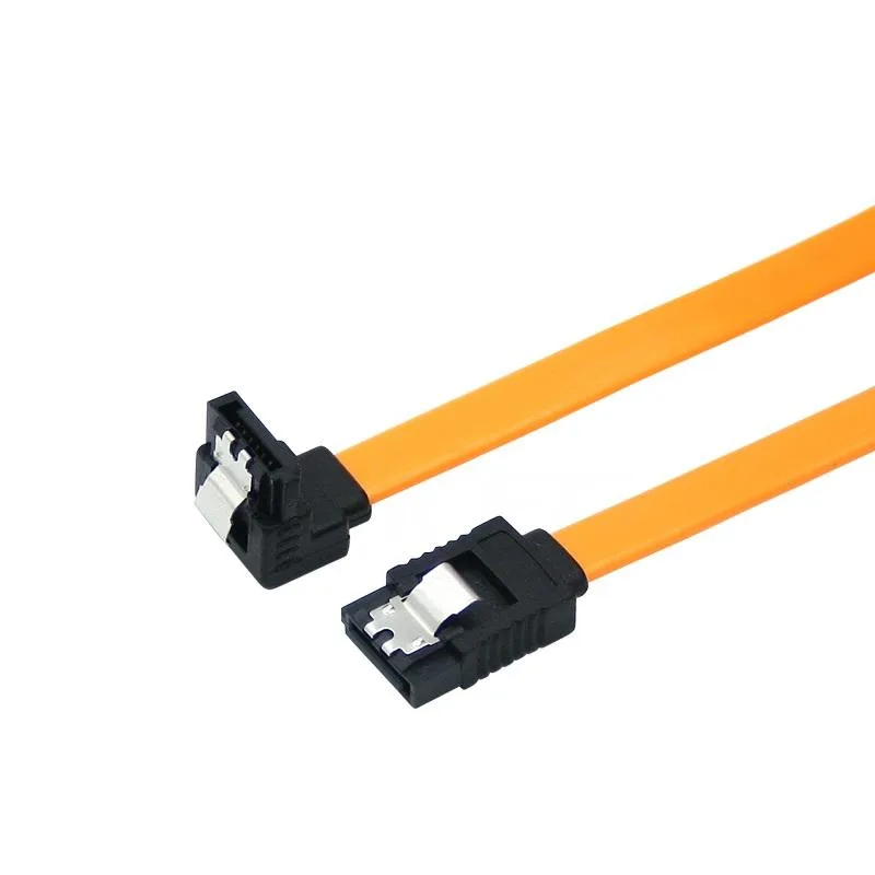 Takrabssin Takrabssin SATA cable 90 degree right angle 1.64ft .5m yellow — product photo