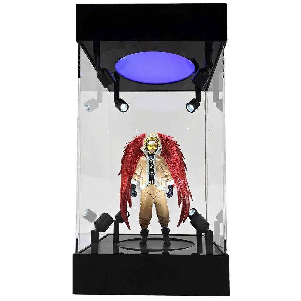 OnDisplay OnDisplay Deluxe Acrylic Action Figure Rotating Stage Spotlight Display with Lights hobby collectible — product photo