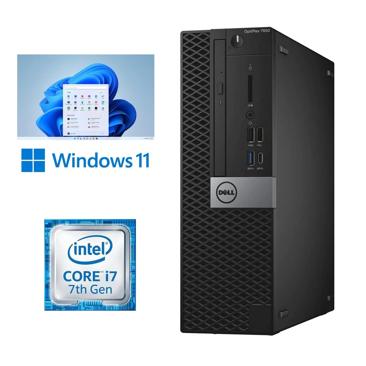 DELL DELL OptiPlex 7050 SFF Intel Core i7-7700 16GB DDR4 512GB NVMe desktop PC — product photo