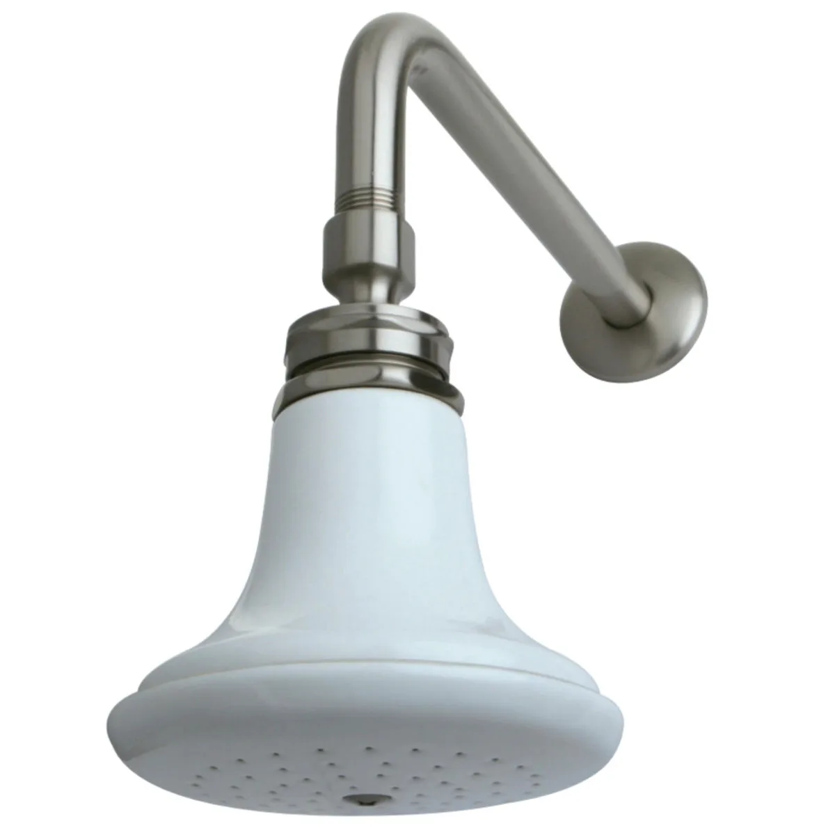 KINGSTON BRASS KINGSTON BRASS Victorian Ceramic Showerhead 12" Arm Combo Brushed Nickel — product photo