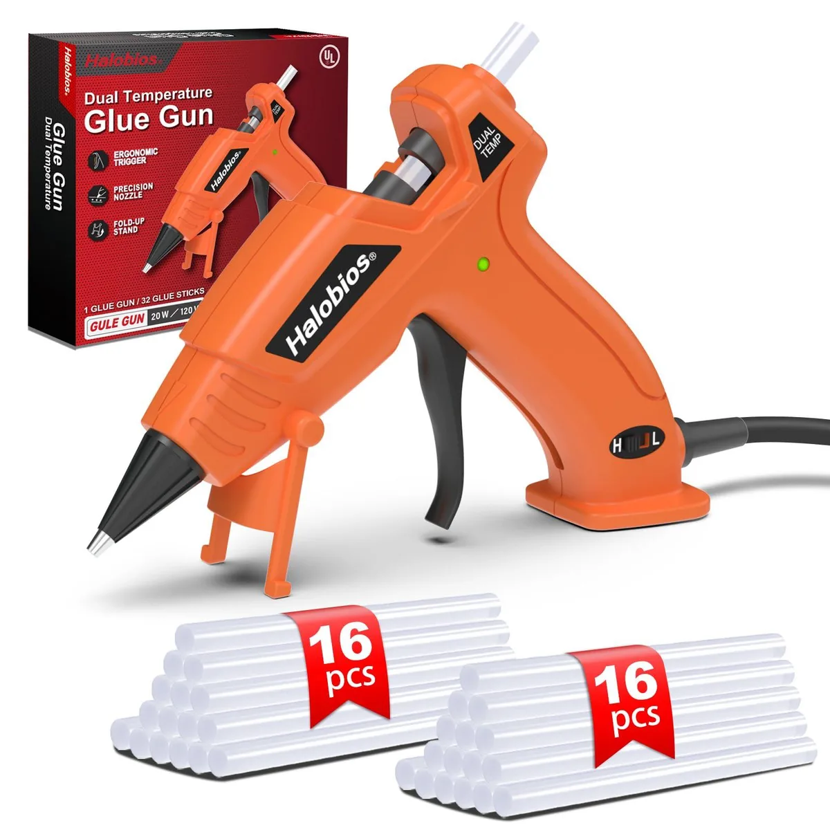  Advantus Dual Temp Glue Gun 32 Sticks 90s — product photo