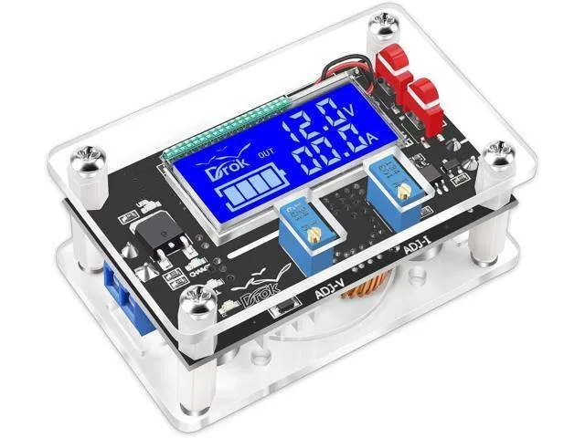 LORDWORLD LORDWORLD Buck Boost Voltage Regulator 6-30V to 0.5-30V 4A 60W LCD Case USB — product photo