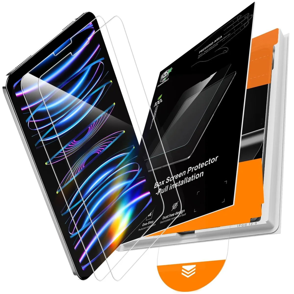 Bipra Bipra 2 in 1 Accessory Screen Protector 12.9 2022-2018 2 Pack Auto Alignment Book Box — product photo