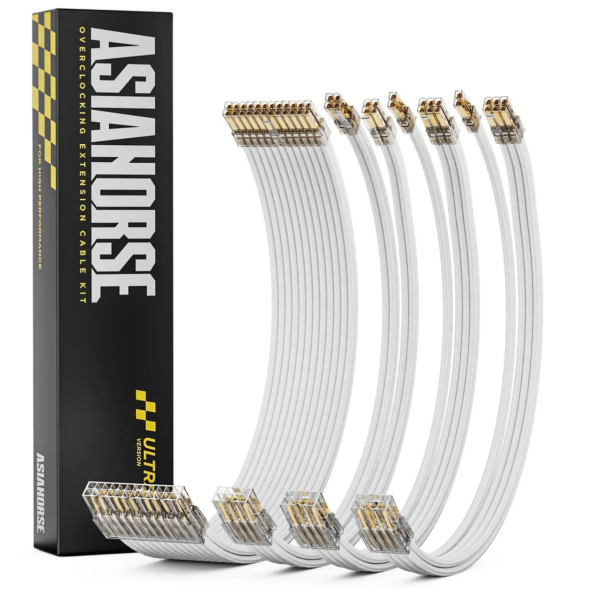  Asiahorse Ultra Series 16AWG White ATX Extension Kit 30cm 4PCS — product photo