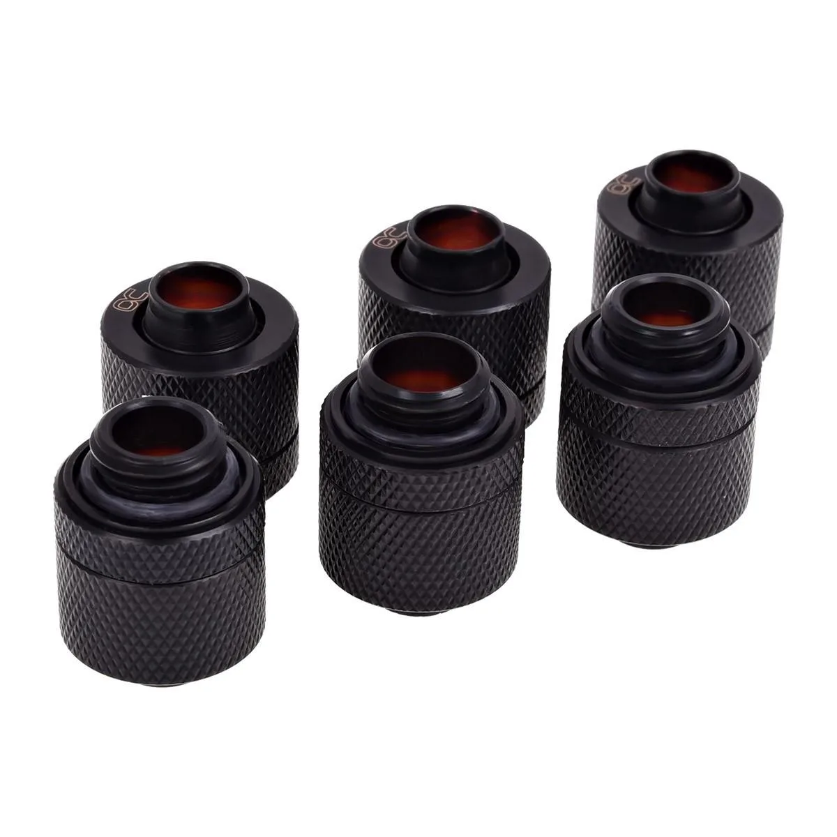 Alphacool Alphacool 17387 HF G1/4" 10/13mm Compression Fitting Deep Black 6-pack — product photo