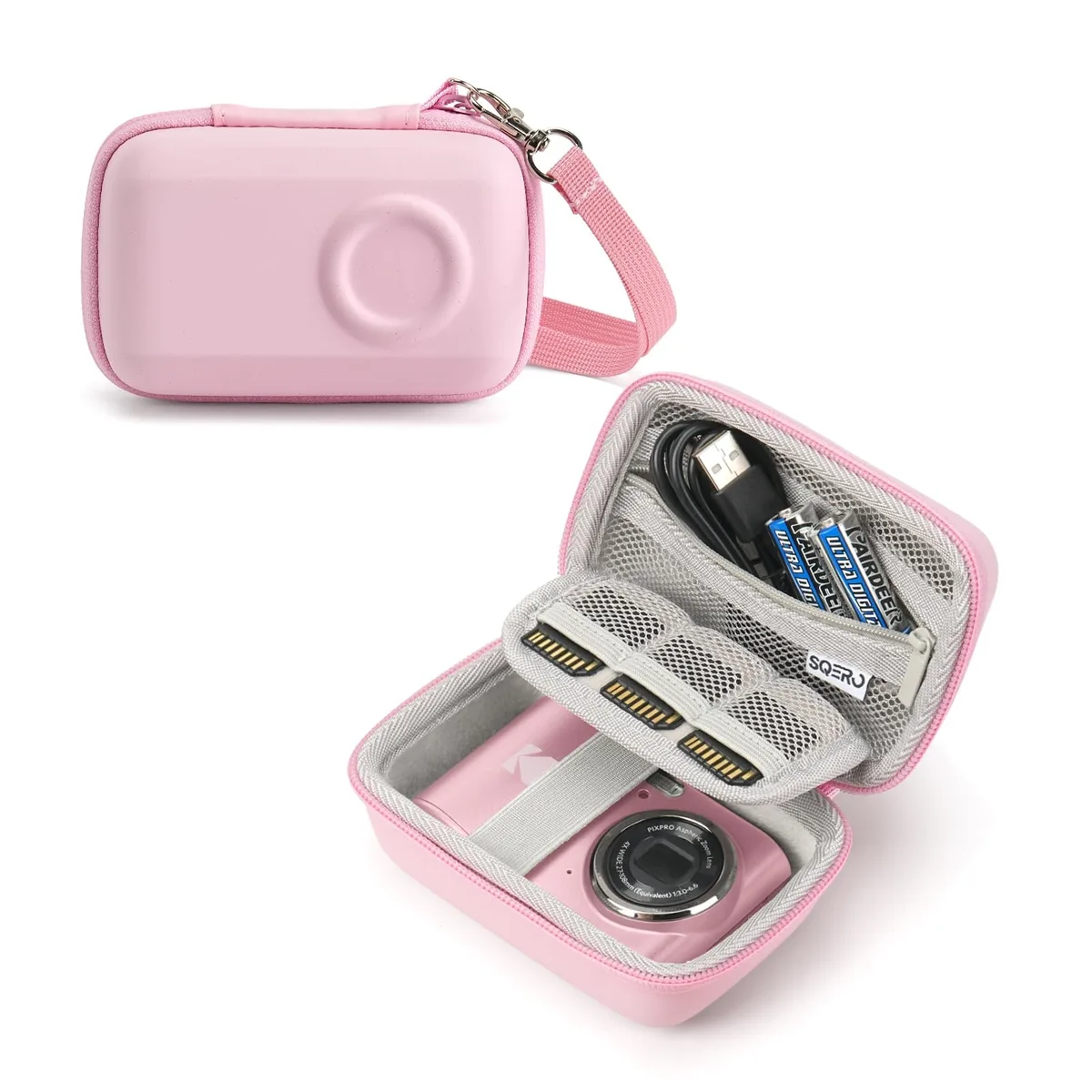  SQERO S-040611 camera case pink for KODAK PIXPRO FZ45 FZ55 CAMKORY 1080P — product photo