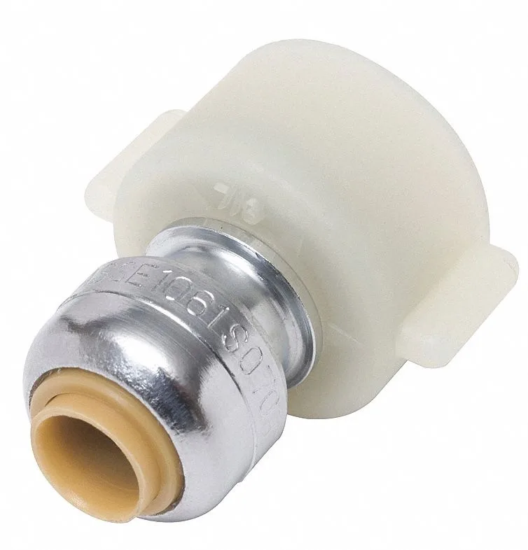 SharkBite SharkBite U3525LF 1/4" Tube x 1/2" MPT DZR Brass Faucet Connector trap — product photo