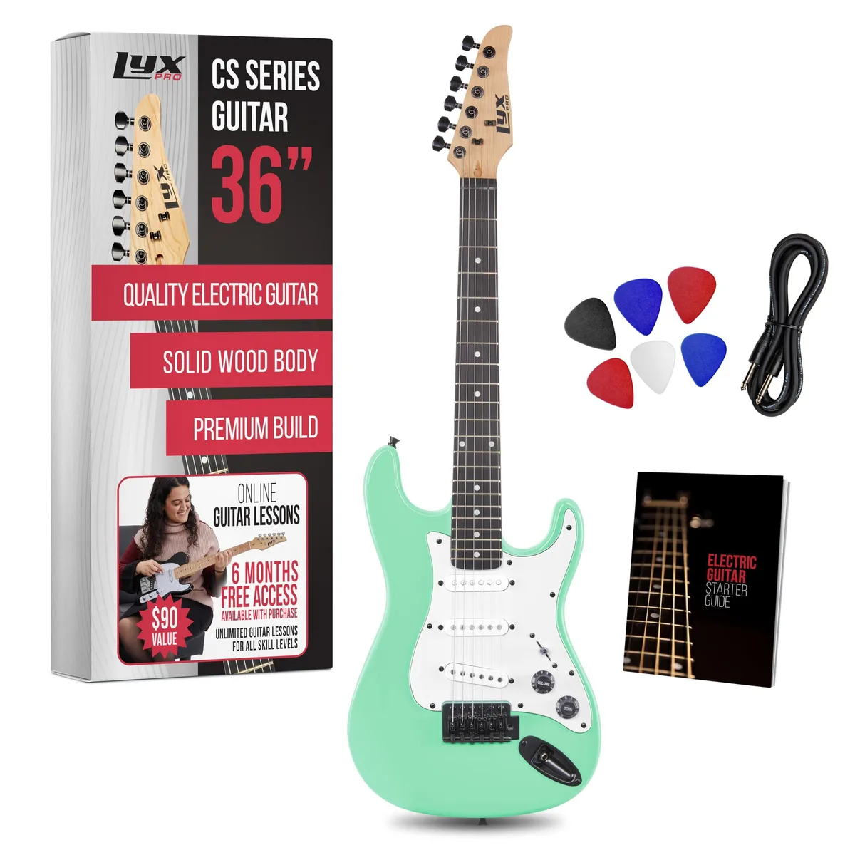 LyxPro LyxPro CS 30 Electric Guitar Kit Green 36 — product photo