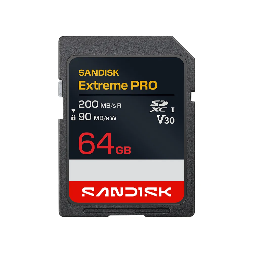 SanDisk SanDisk Extreme Pro 64GB SDXC UHS-I U3 memory card — product photo