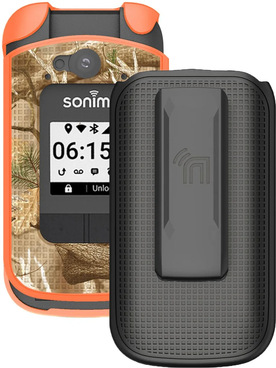Nakedcellphone Nakedcellphone XP3900 Orange Hunter Camo Case &amp; Belt Clip Holster (13 positions) — product photo