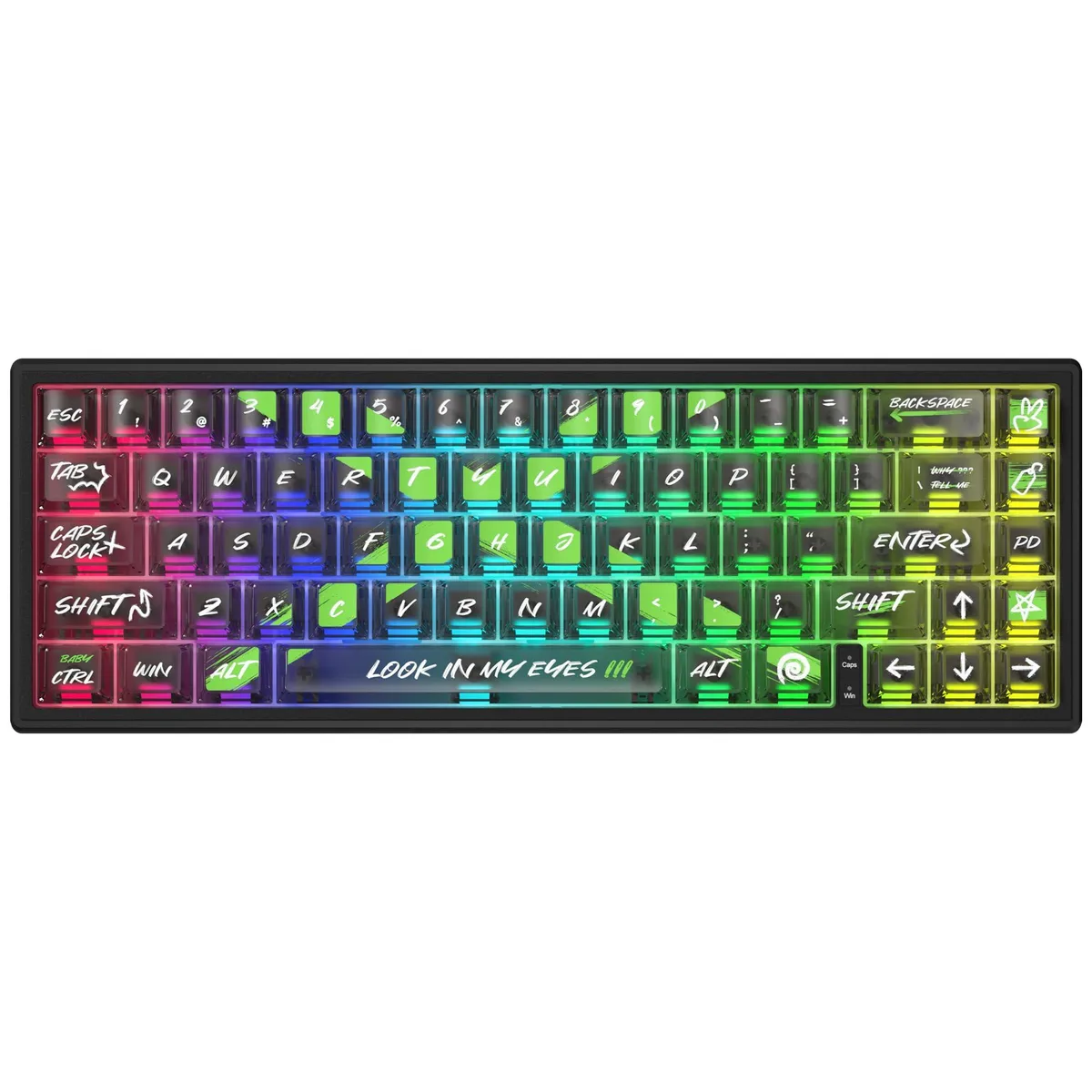Womier Womier Cherry Profile Transparent Keycaps 115 Keys Street Graffiti keyboard accessory — product photo