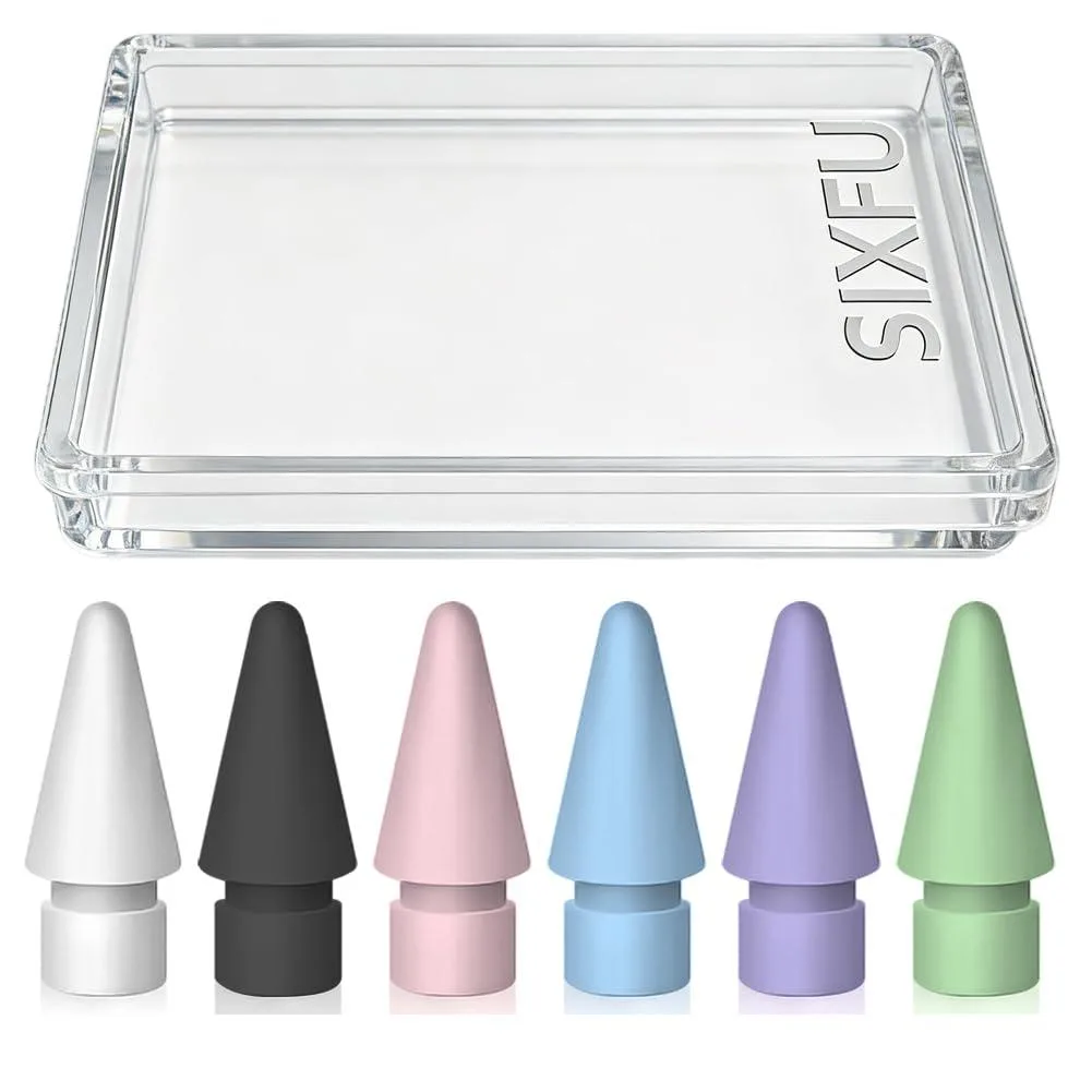  SIXFU 6 Colour Apple Pencil Tips with Case — product photo
